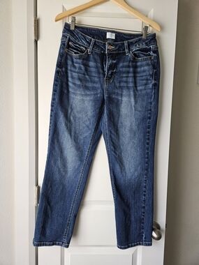 Stretchy Time and Tru Women's Medium Blue Straight Leg Jeans